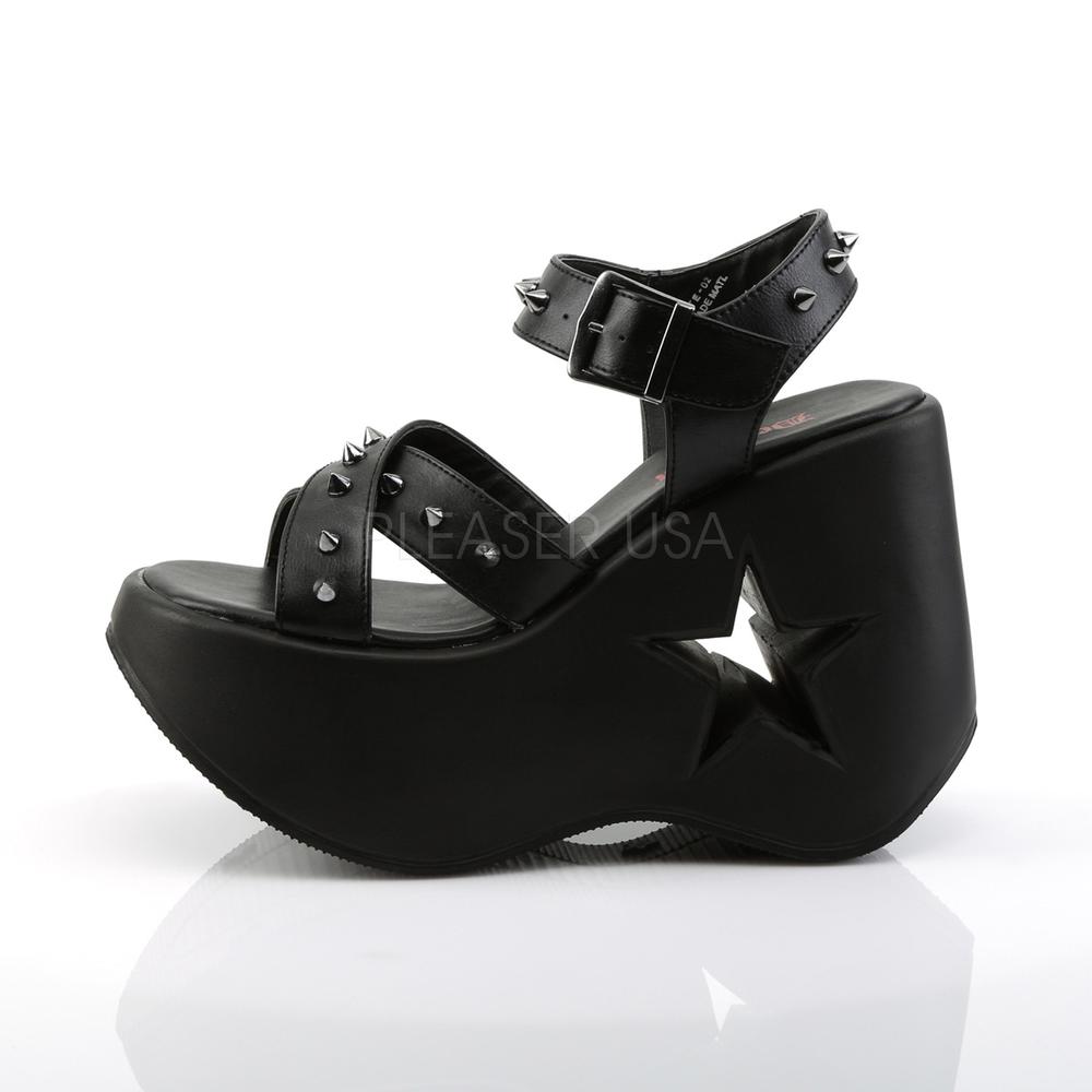 DemoniaCult - DYNAMITE02 Platform Sandals - Black Product image